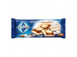 ORION молочно-белый шоколад с начинкой кокосового ореха с миндалем 240 г